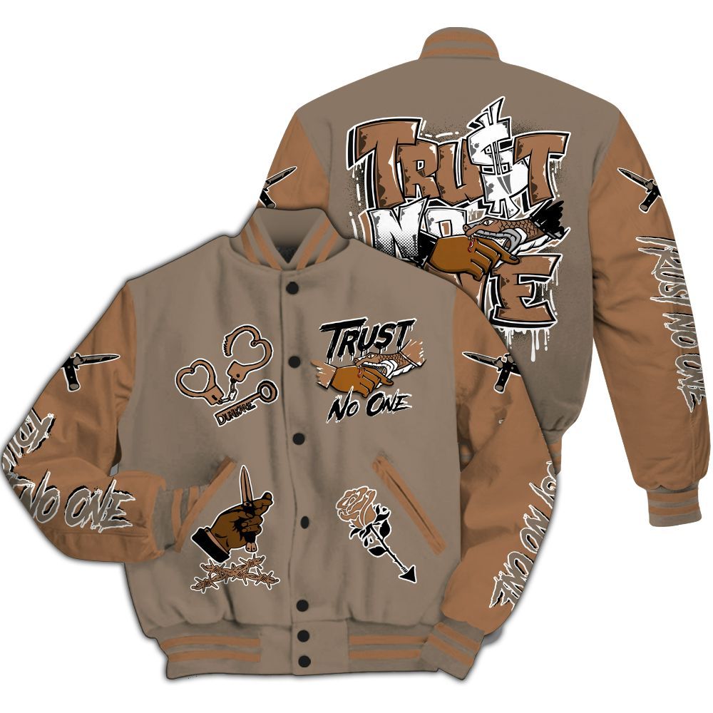 Varsity Jacket To Match Air Max Rocky Distressed - Trust No One Dripping All Over Print