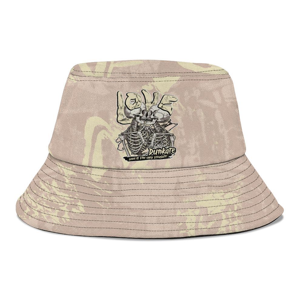 Bucket Hat To Match A Ma Maniere X Fossil Stone 4s - Skull Love Graphic