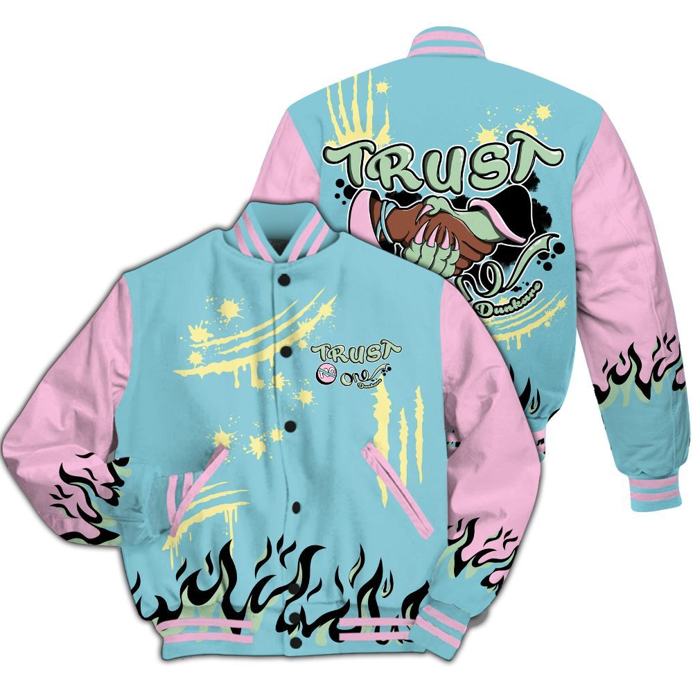 Varsity Jacket To Match SB Dunk Low Visty - Graphic Trust No One All Over Print