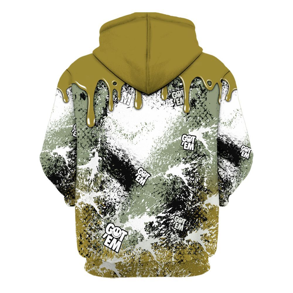 Hoodie To Match Air Flightposite Metallic Gold - Dripping 23 Drip All Over Print