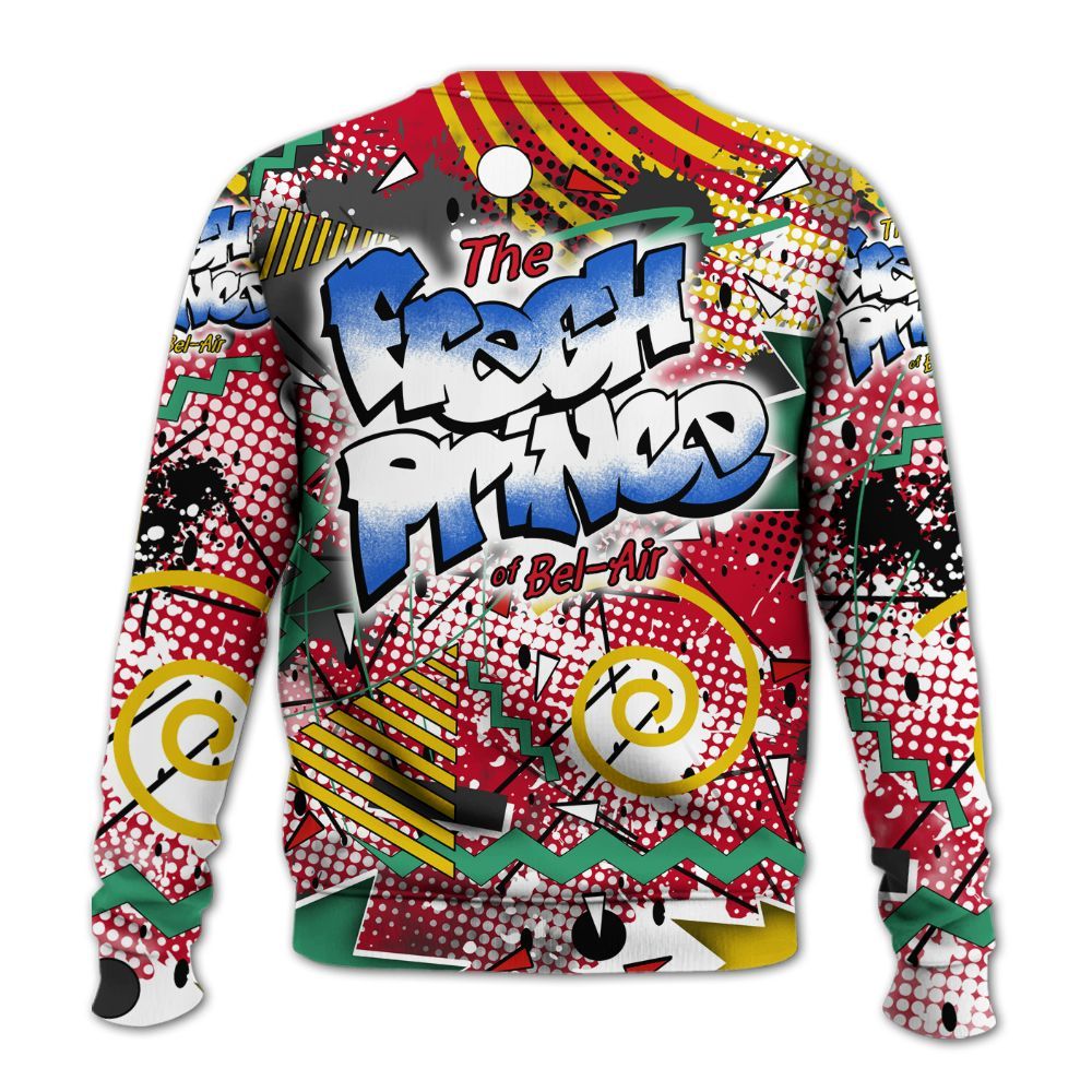 Sweatshirt To Match Miro 7s - Fresh Sneaker 90s All Over Print