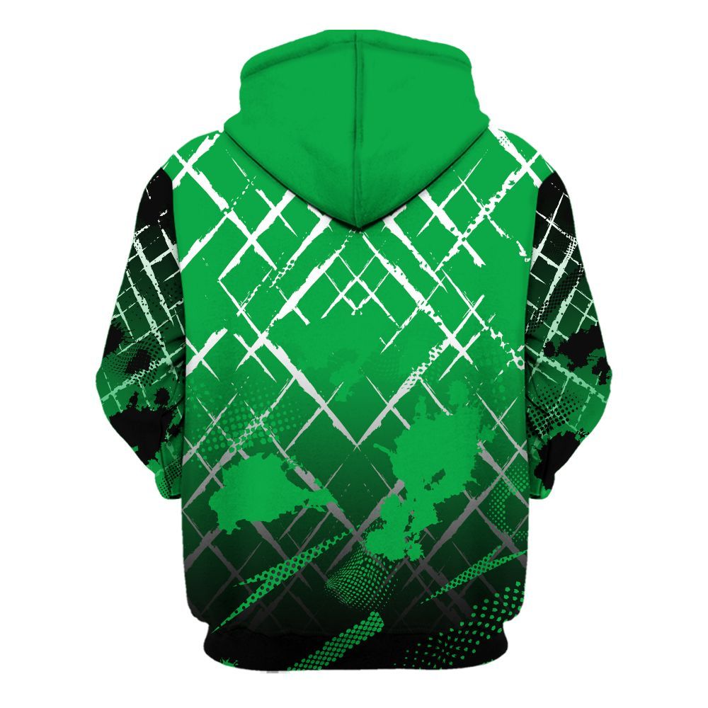 Hoodie To Match Low Lucky Green 1s - Halftone Stand Business Dripping All Over Print