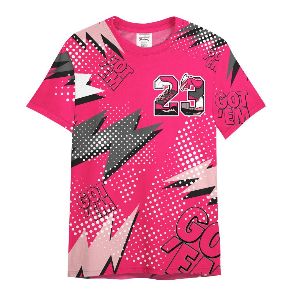 Shirt To Match A'One Hyper Pink Shirt, Custom Name Number 23 5s All Over Print