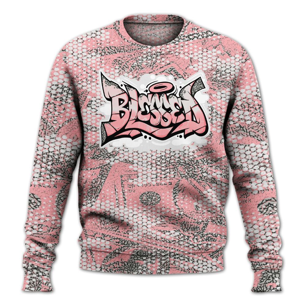 Sweatshirt To Match Retro Wings 3s - Blessing Graphic Banknotes All Over Print