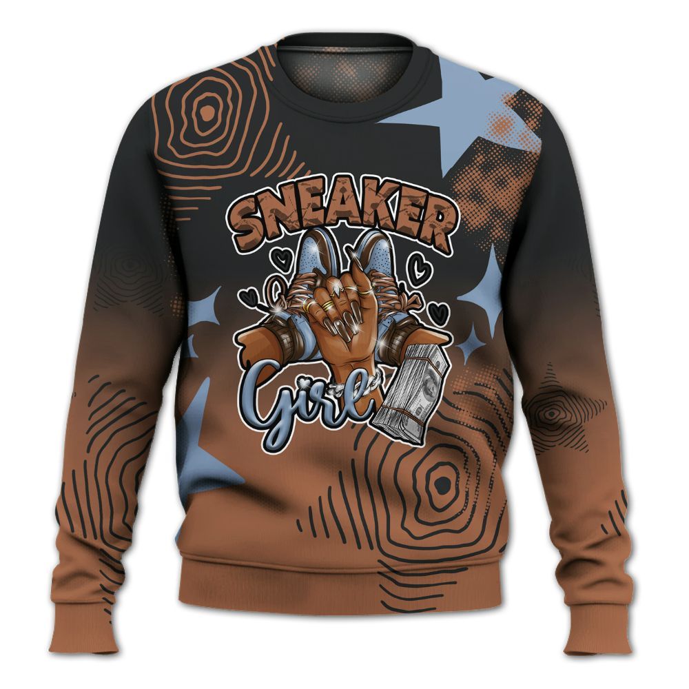 Sweatshirt To Match Air Foamposite Metallic Copper - Sneakerz Girlz Unique Starz All Over Print