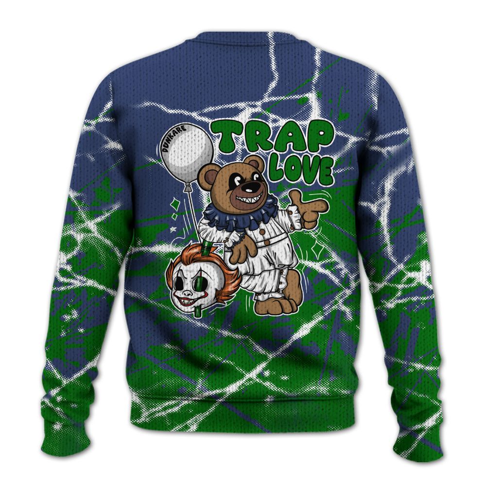 Knitted Sweater To Match Midnight Navy 13s - Trap Loves Bear Profound