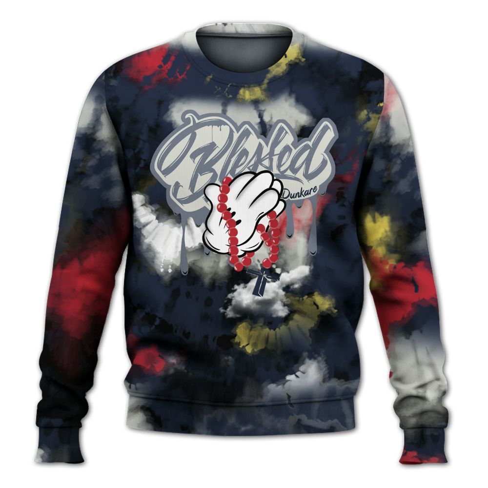 Sweatshirt To Match Dunk Low COJP What The 2024 - God Blessed Tie Dye All Over Print