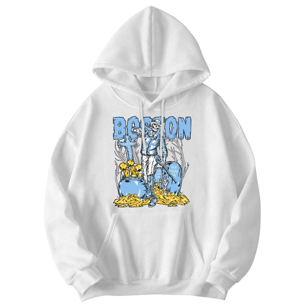 Sweatshirt To Match University Blue 5s - Goldrush Skeleton Graphic