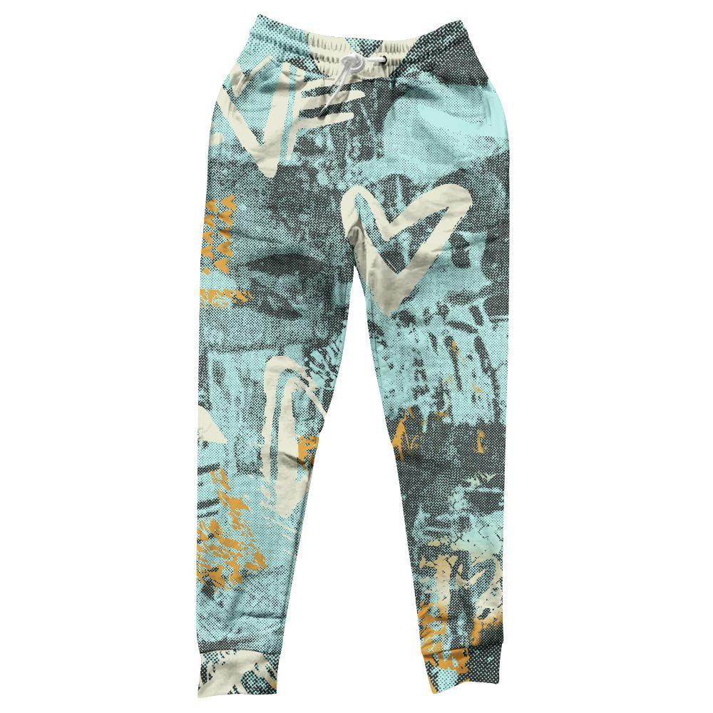 Sweatpant To Match Pure Platinum 4s - Heart Grunge All Over Print