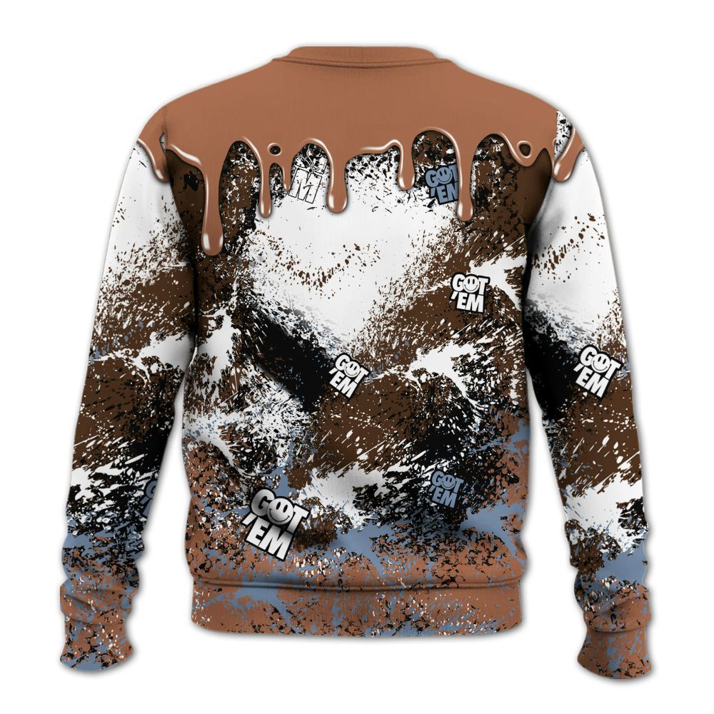 Sweatshirt To Match Air Foamposite Metallic Copper - Dripping 23 Drip All Over Print