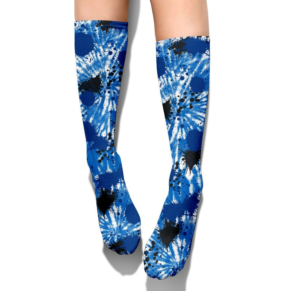 Sock To Match Blueberry 12s - Tie Dye Graphic