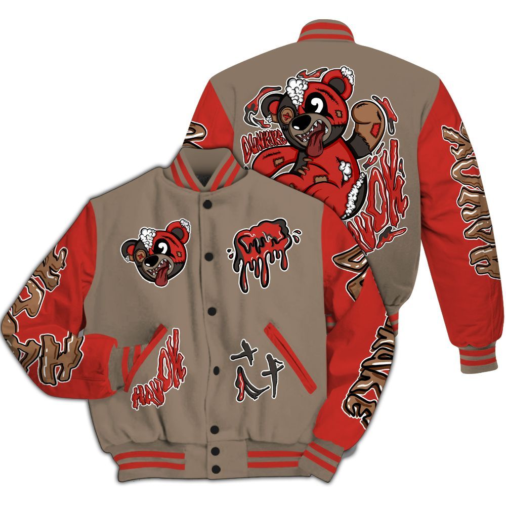 Varsity Jacket To Match Air Max Rocky Distressed - Havok Bear All Over Print