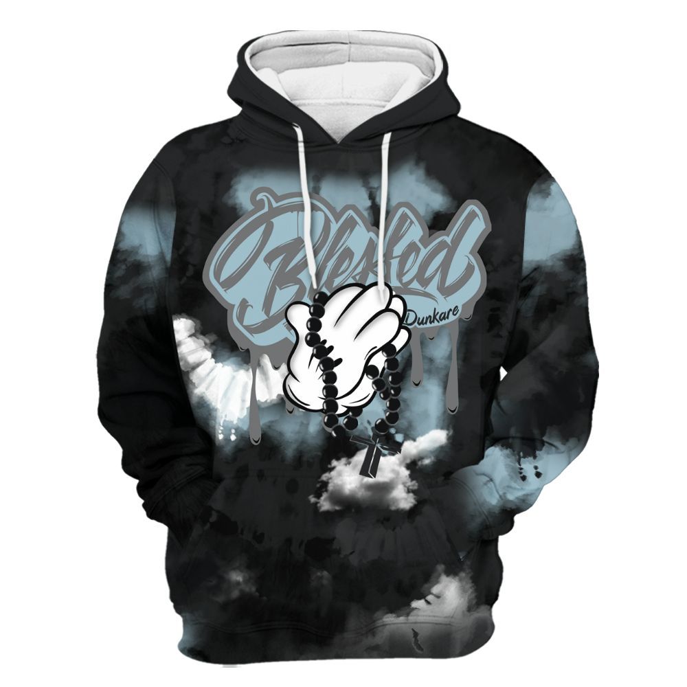 Hoodie To Match Chambray 7s - God Blessed Tie Dye All Over Print