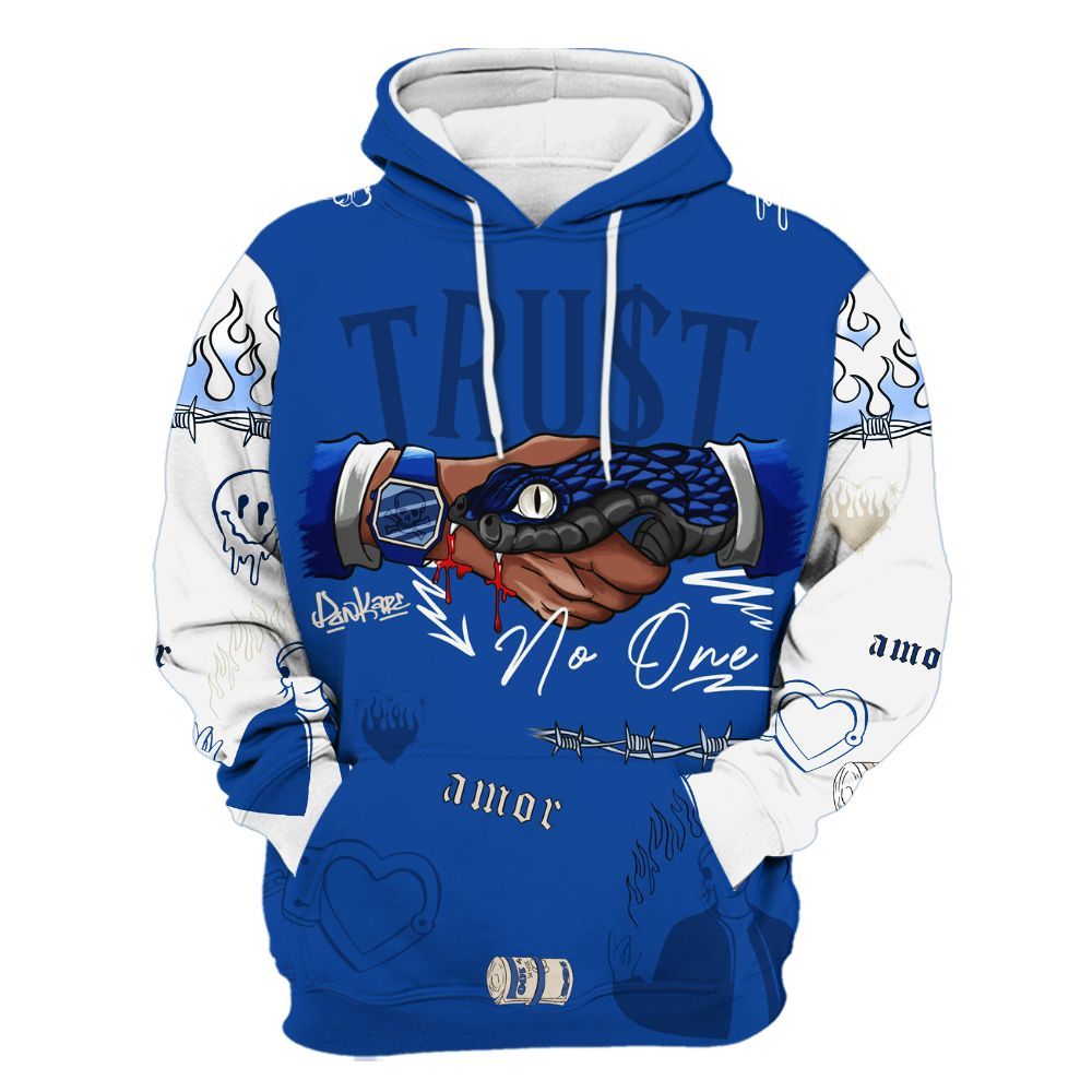 Hoodie To Match Low Game Royal 1s - Snake Trust No One All Over Print