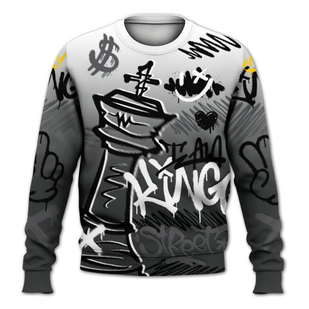 Sweatshirt To Match White Thunder 4s - Street King Chess Streetwear All Over Print