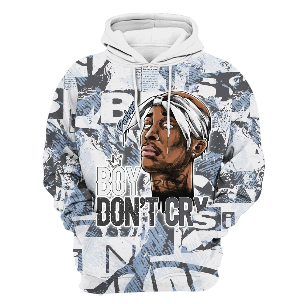 Hoodie To Match Reverse Black White 6s - Boiz Ain't Cry Unique Abstract All Over Print