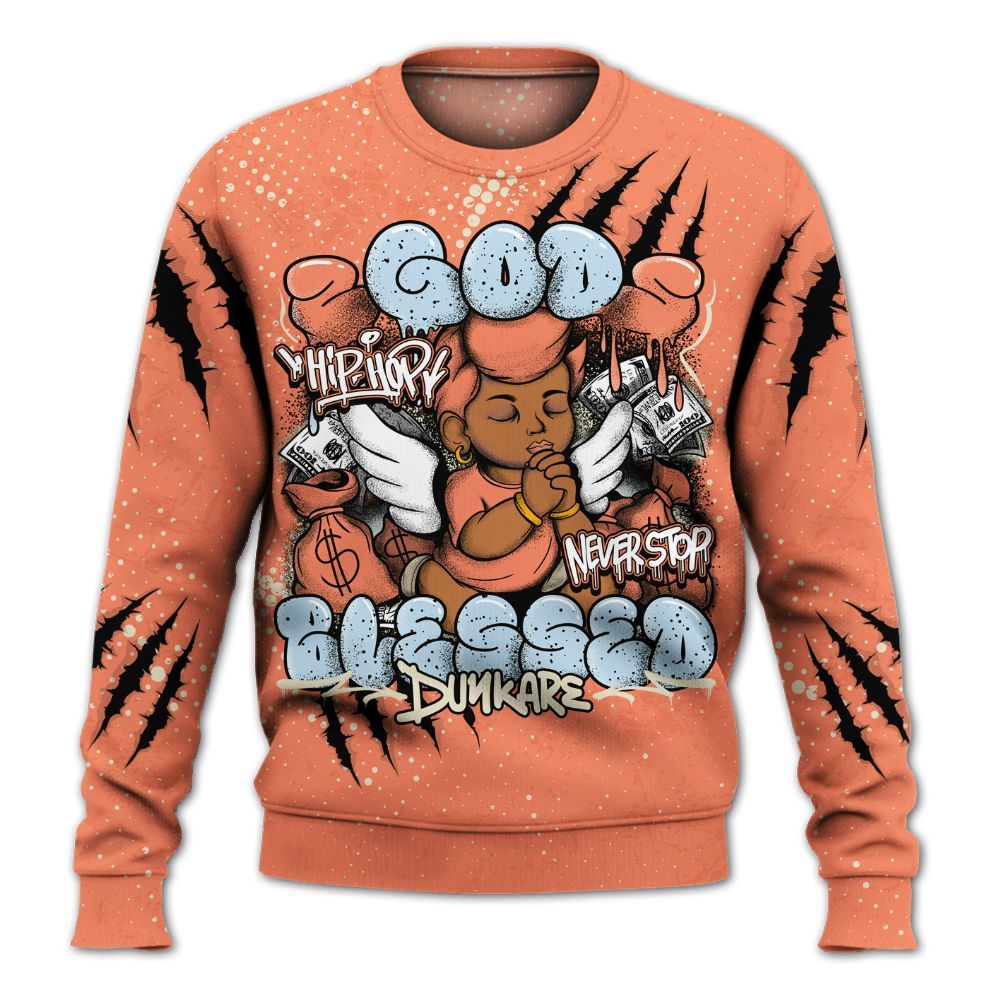Sweatshirt To Match DJ Khaled Crimson Bliss 5s - God Blessed All Over Print