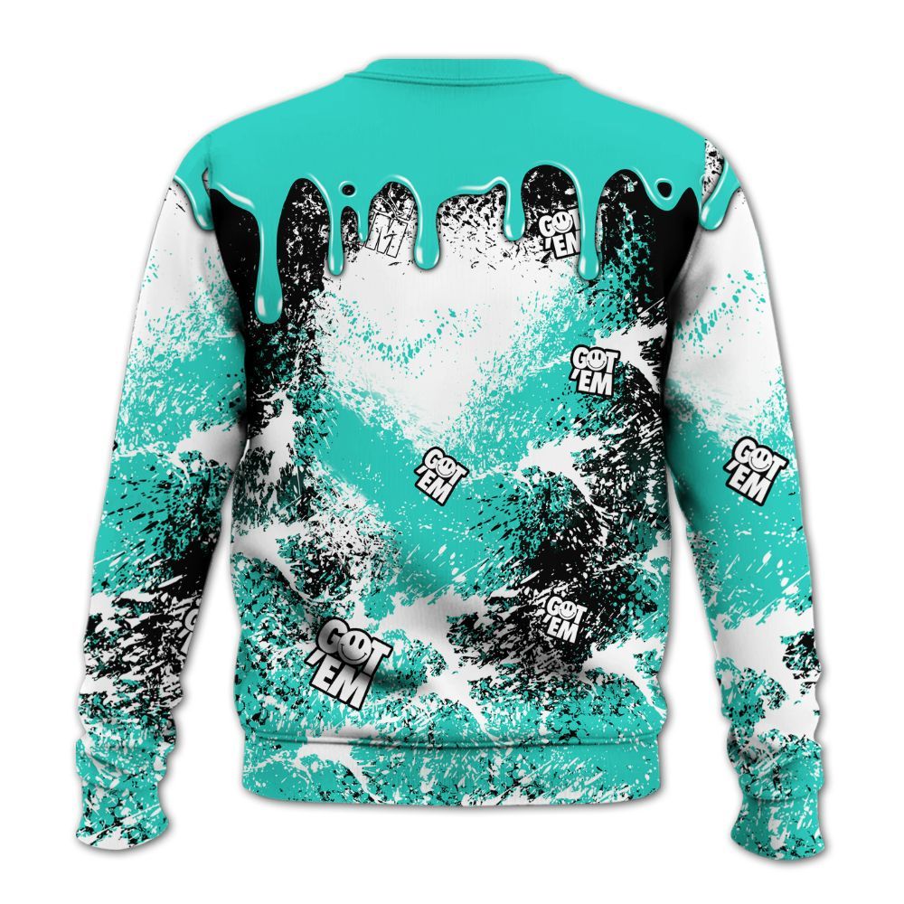 Sweatshirt To Match Dunk Low Clear Jade - Dripping 23 Drip All Over Print