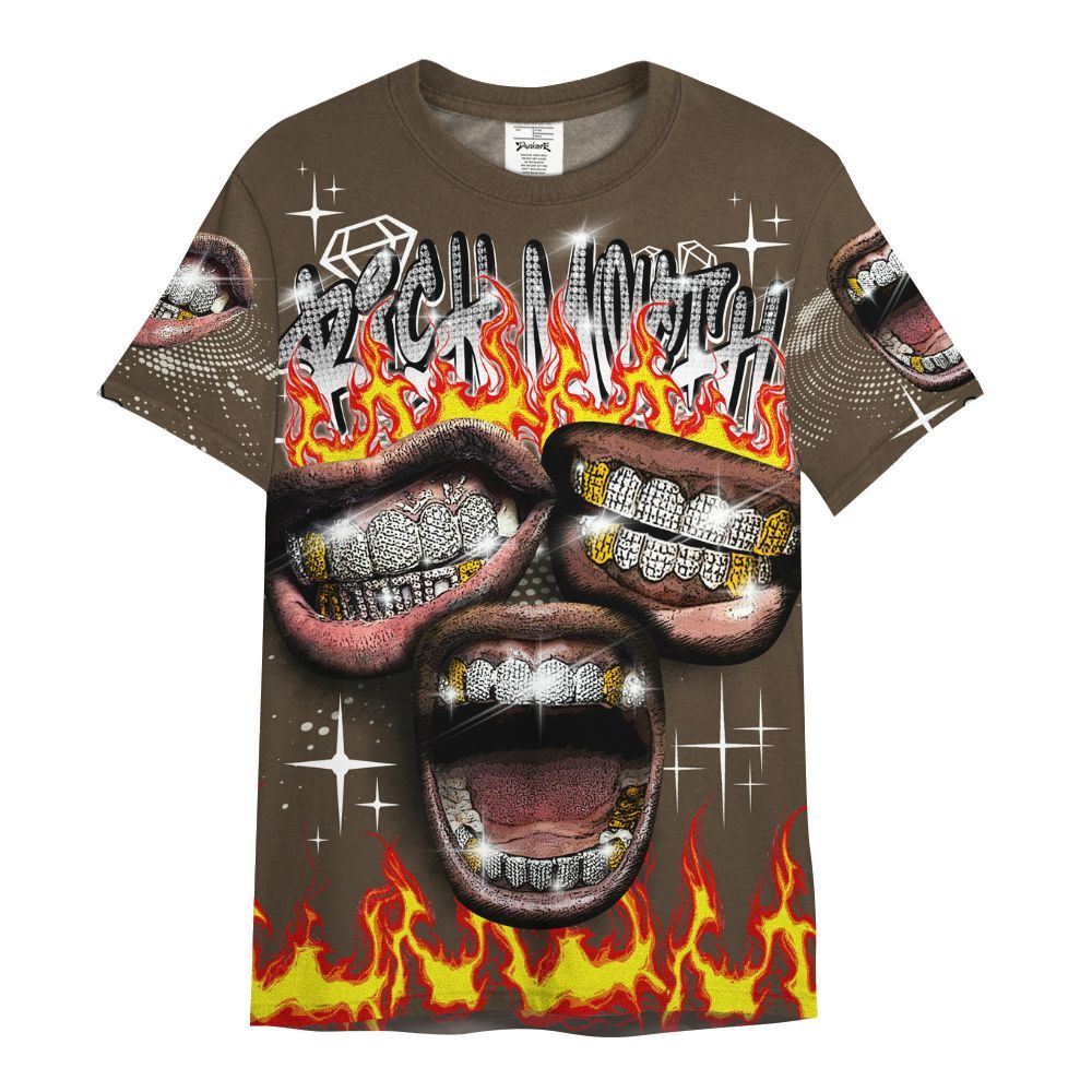Shirt To Match Palomino 1s - Rich Mouth Fire Rap Retro 90s All Over Print