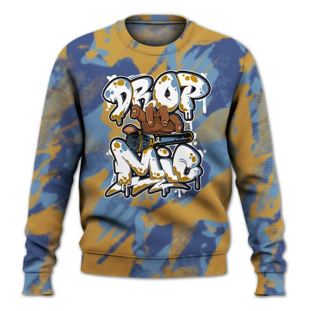 Sweatshirt To Match High OG First In Flight 1s - Drop Mic Abstract All Over Print