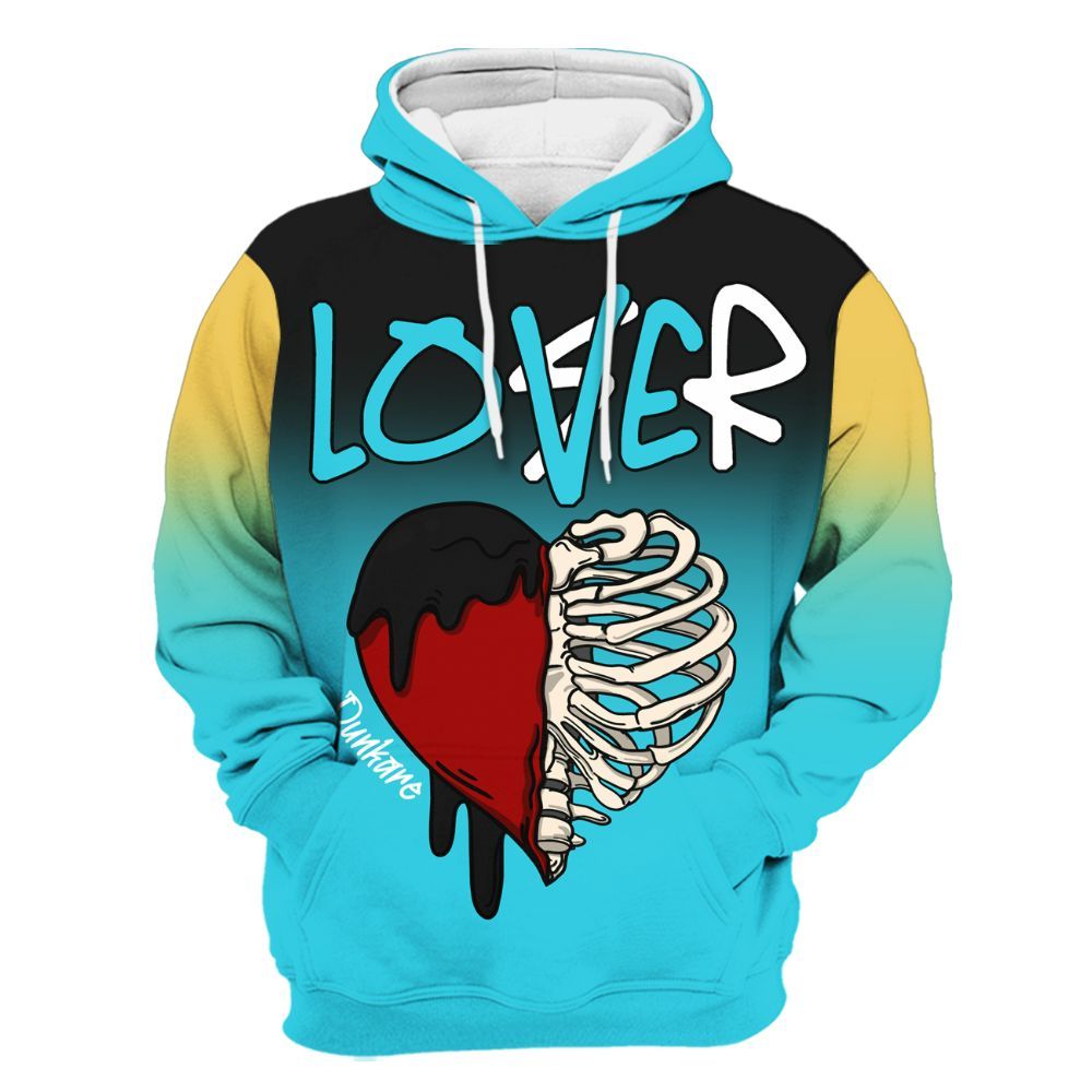 Hoodie To Match Retro Gamma Blue 11s - Loser Lover Dripping All Over Print