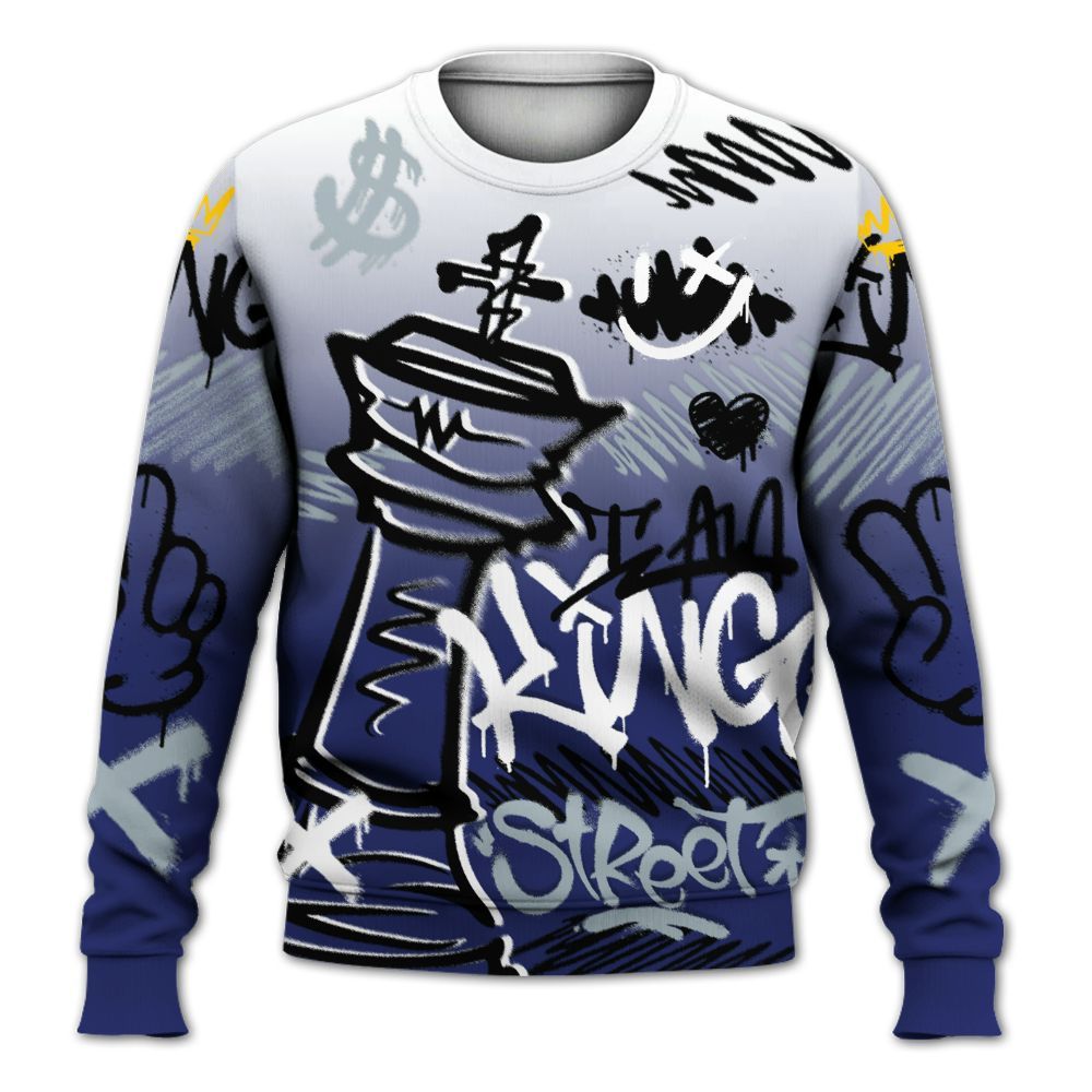 Sweatshirt To Match Midnight Navy 11s - Street King Chess Streetwear All Over Print
