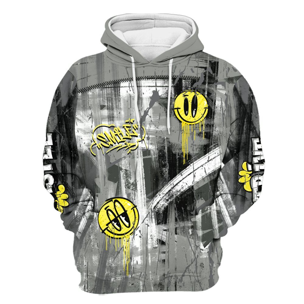 Hoodie To Match Paris Olympics 4s - Money Skull Smile Fire All Over Print