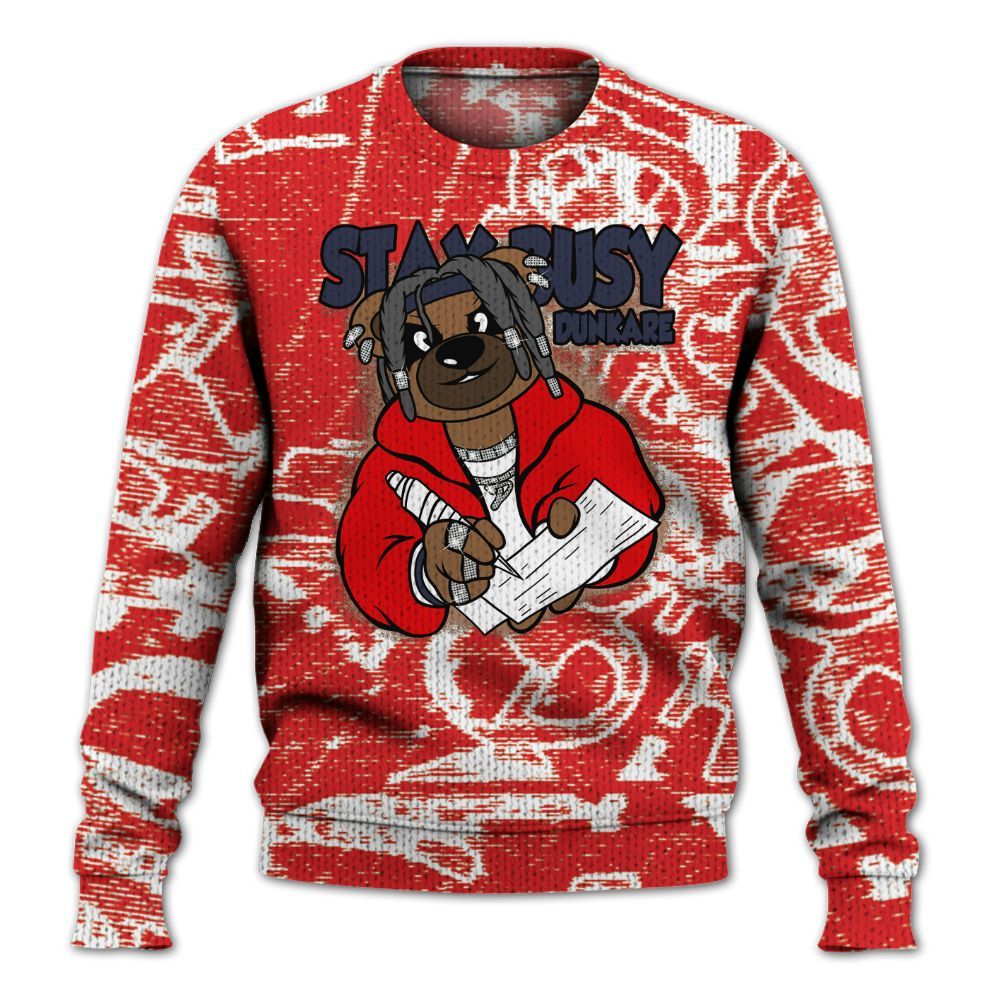 Knitted Sweater To Match Low OG Howard Bison 1s - Maintain Activity Bear Avant-Garde