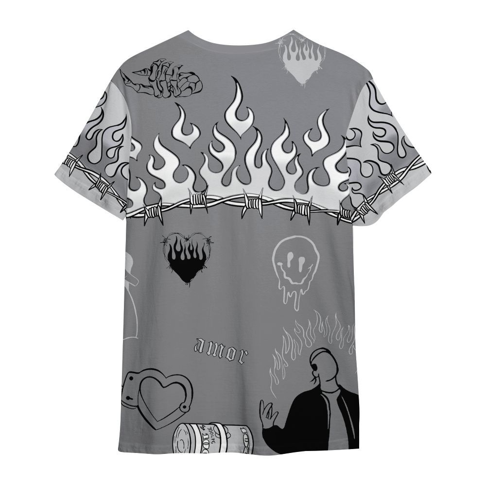 Shirt To Match Retro Wolf Grey 5s - Snake Trust No One All Over Print