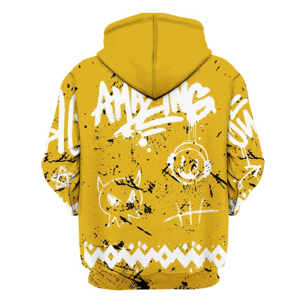 Hoodie To Match Vivid Sulfur 4s - Friday Sneaker Crayon All Over Print