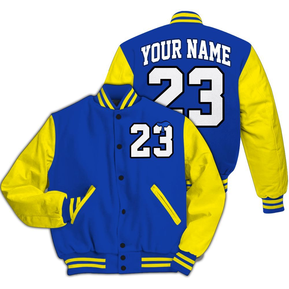 Varsity Jacket To Match Laney 14s - Custom Name Number 23 Drip All Over Print