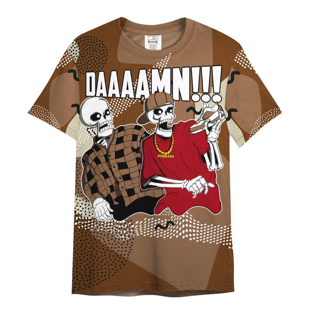Shirt To Match Archaeo Brown 5s - Graphic Meme Damnn All Over Print