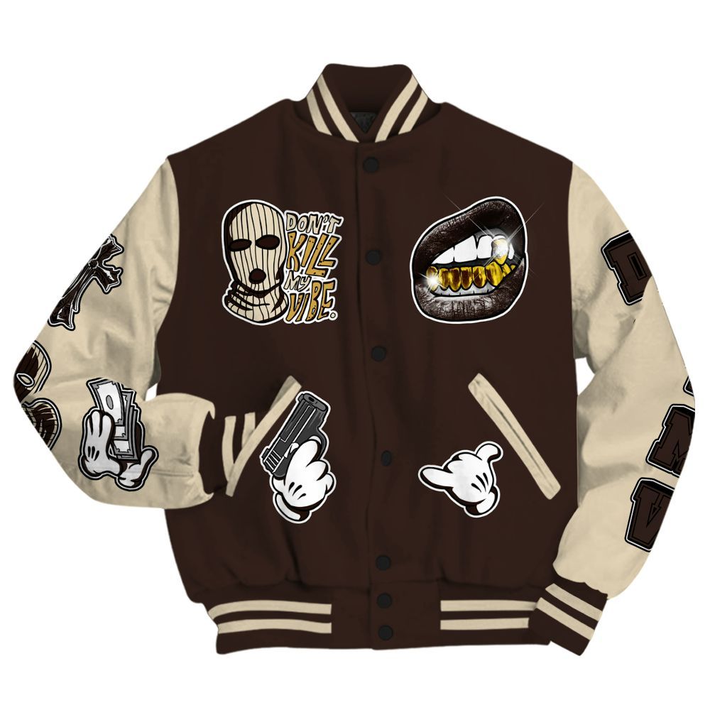Varsity Jacket To Match 2025 Retro Earth 5s - Vibe.Unique All Over Print