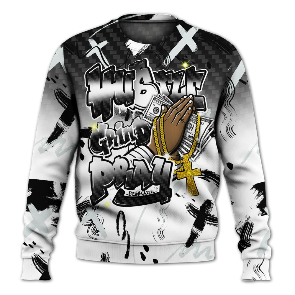 Sweatshirt To Match Kobe 9 Protro Halo - Money Hustle Grind Pray All Over Print
