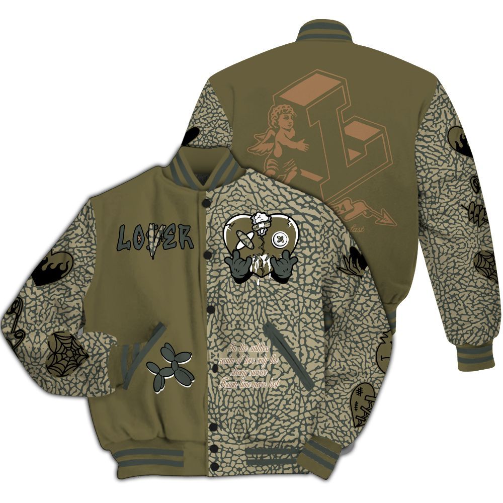 Varsity Jacket To Match Retro Family Affair 3s - Loser Lover Heartbreak All Over Print