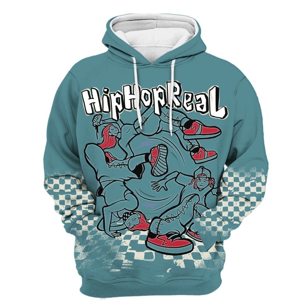 Hoodie To Match Dunk Low Denim Turquoise Royal - Feel Life Street Style All Over Print
