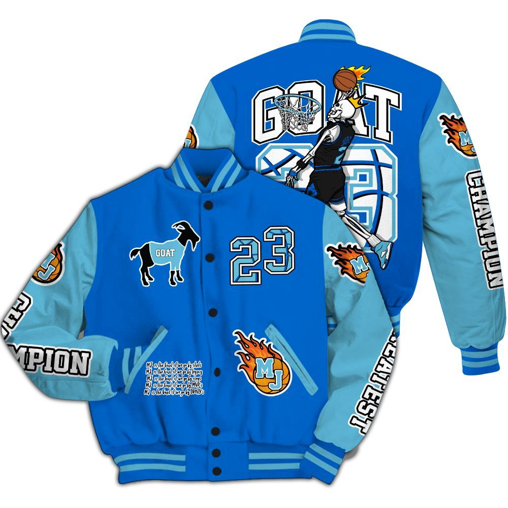 Varsity Jacket To Match Dunk Low Argon - 23 G.0.A.T Jump Up Basketball All Over Print