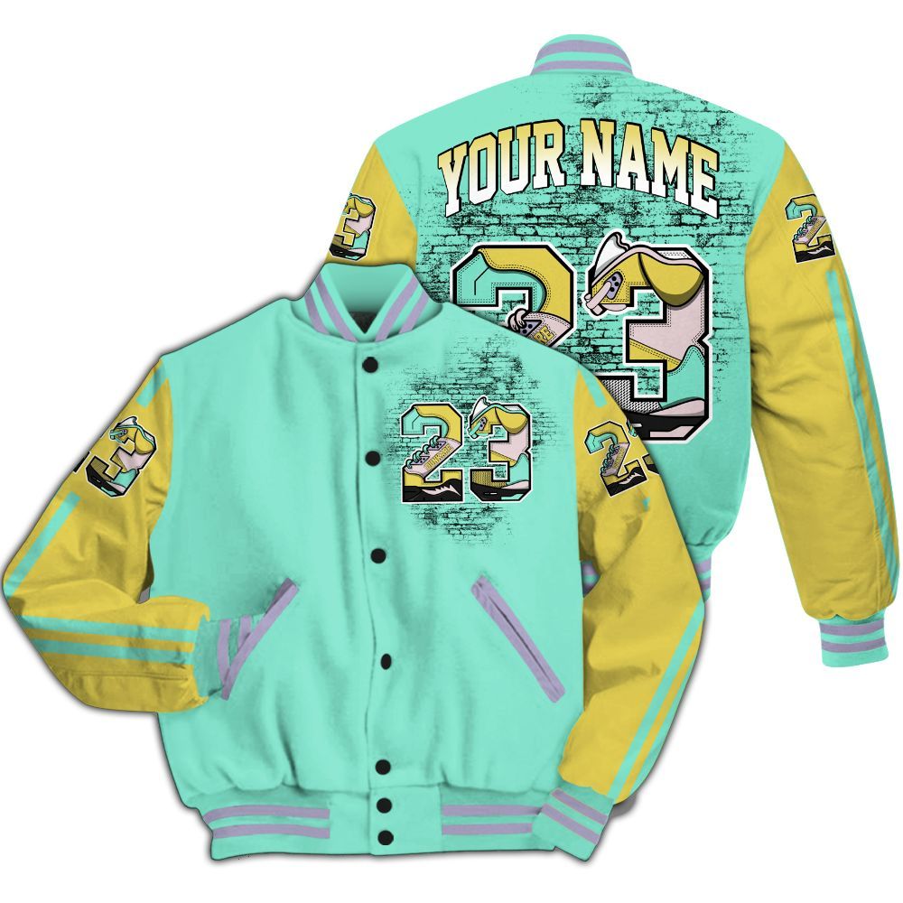 Varsity Jacket To Match Dunk Low Easter 2026 - Custom Name Number 23 5s All Over Print