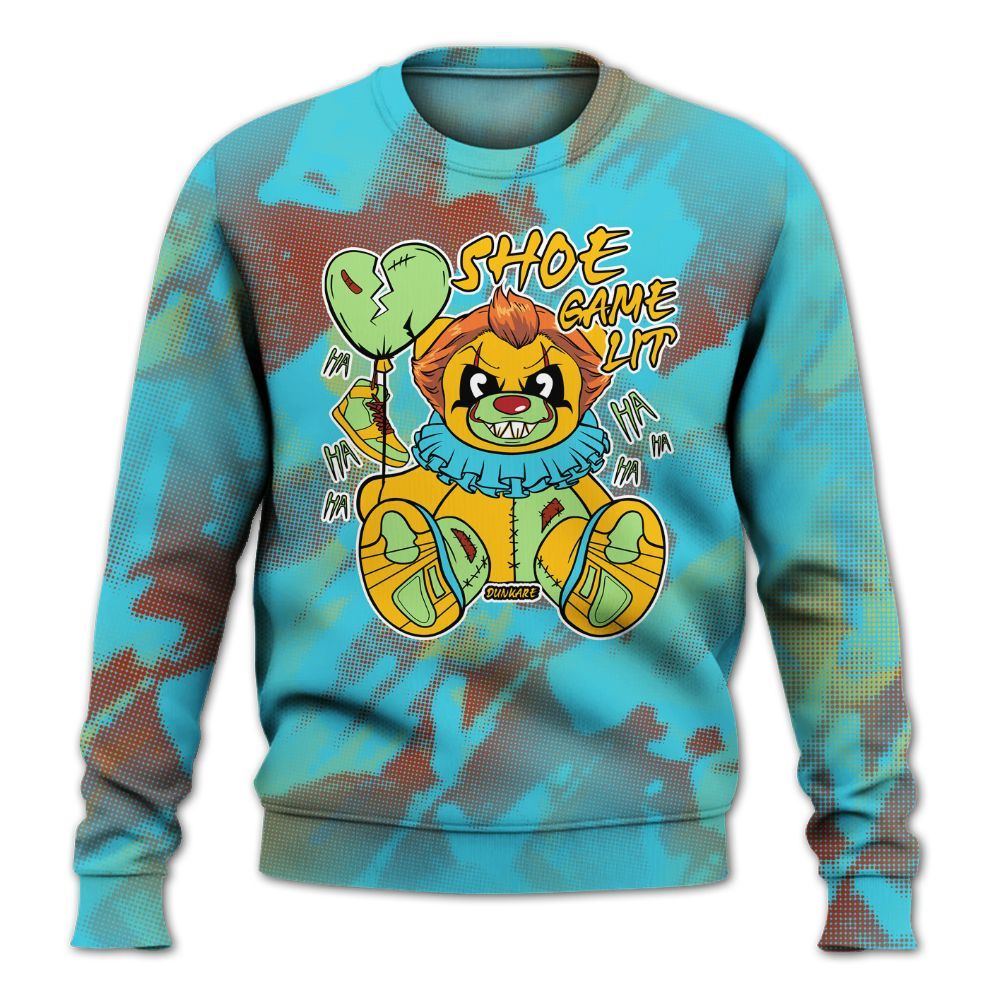 Sweatshirt To Match SB Dunk Di'Orr Greenwood - Shoe Game Bear Abstract Halftone All Over Print