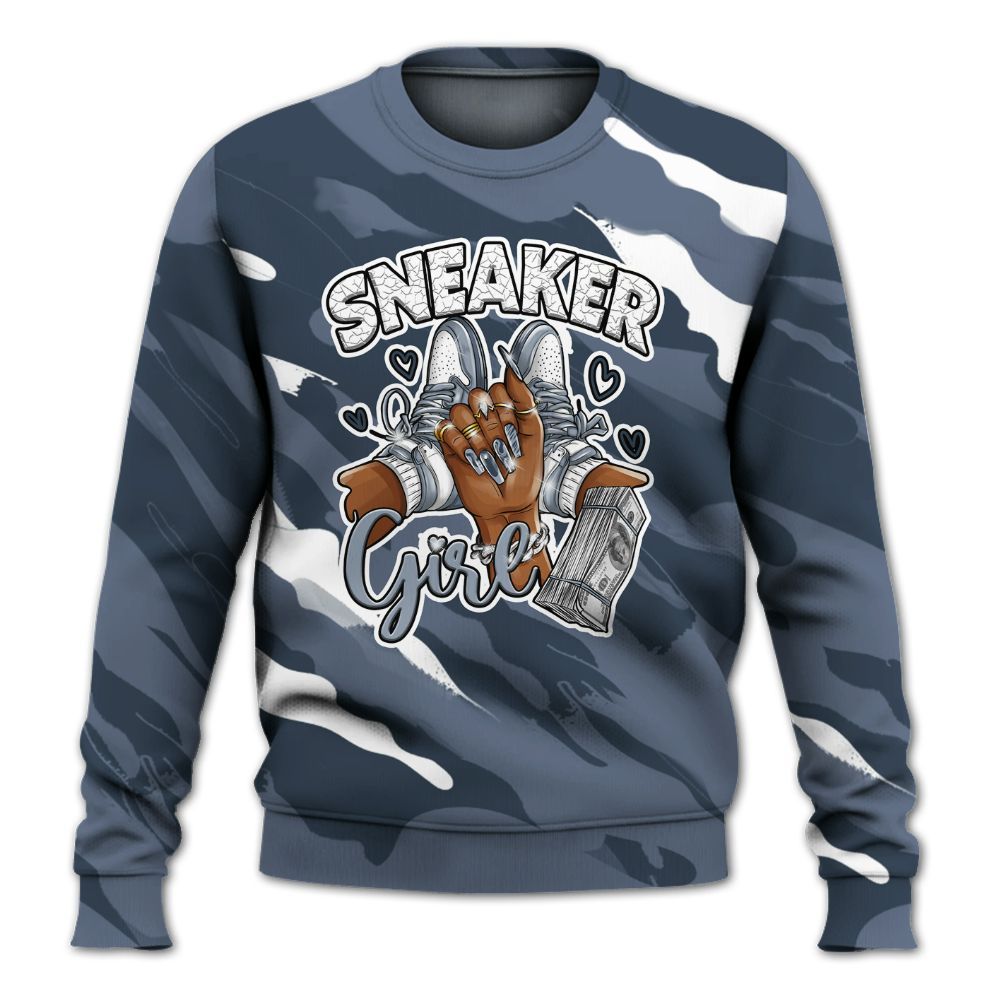 Sweatshirt To Match Low Diffused Blue 11s - Sneakerz Girlz Colored All Over Print
