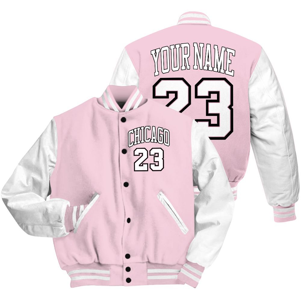 Varsity Jacket To Match Orchid 4s - Custom Name Chicago 23 All Over Print