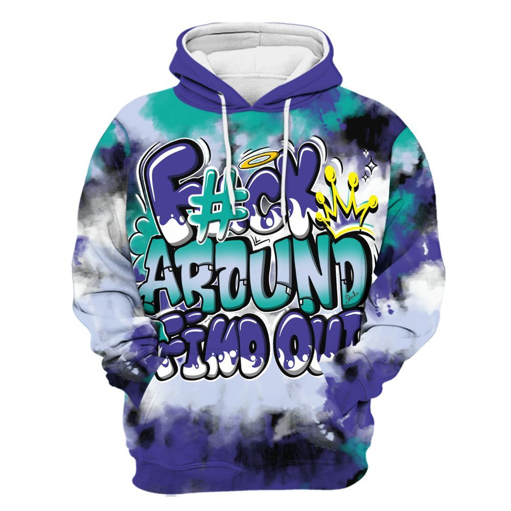 Hoodie To Match Retro Grape 5s - FK Around Find Out All Over Print