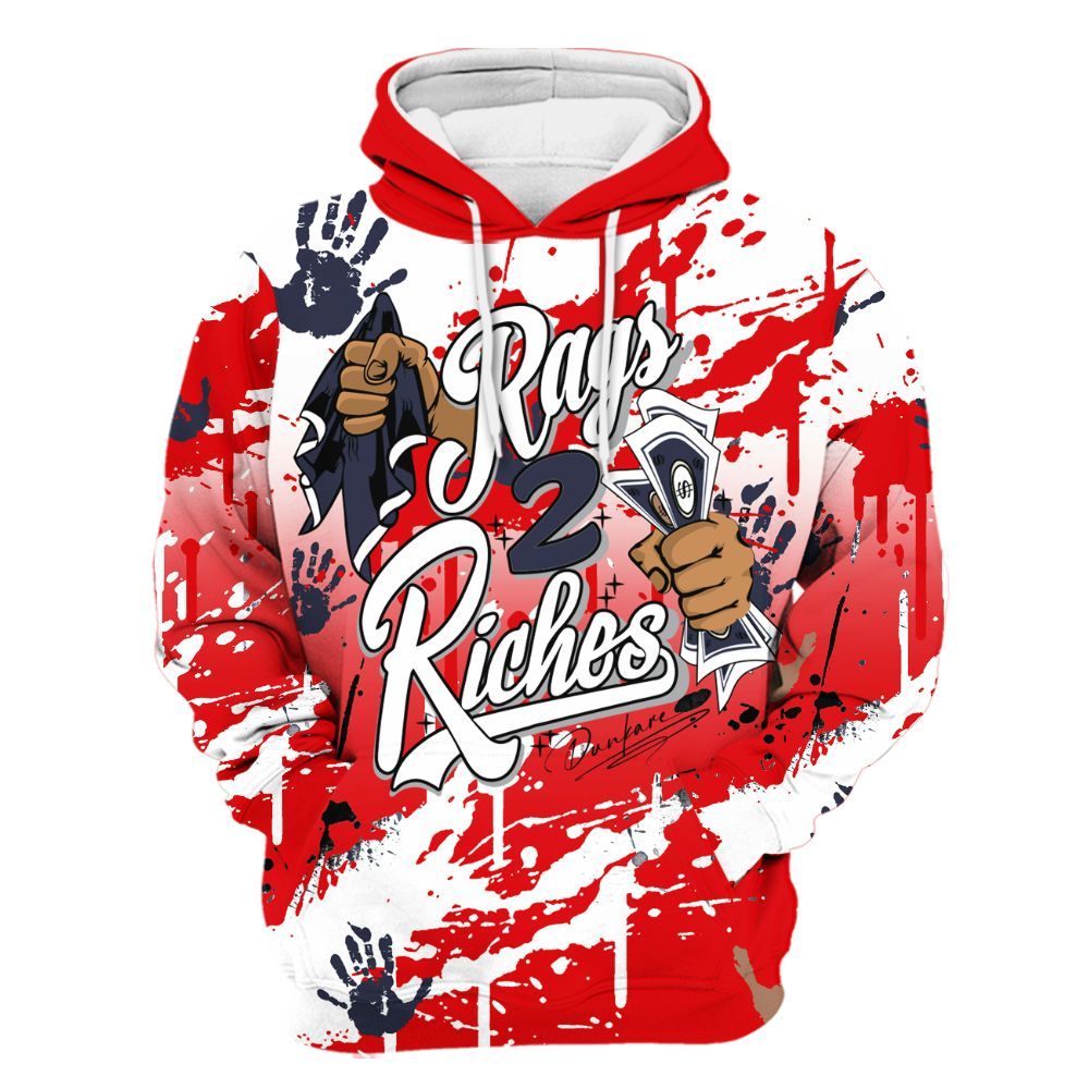 Hoodie To Match Low OG Howard Bison 1s - Rag 2 Riches All Over Print