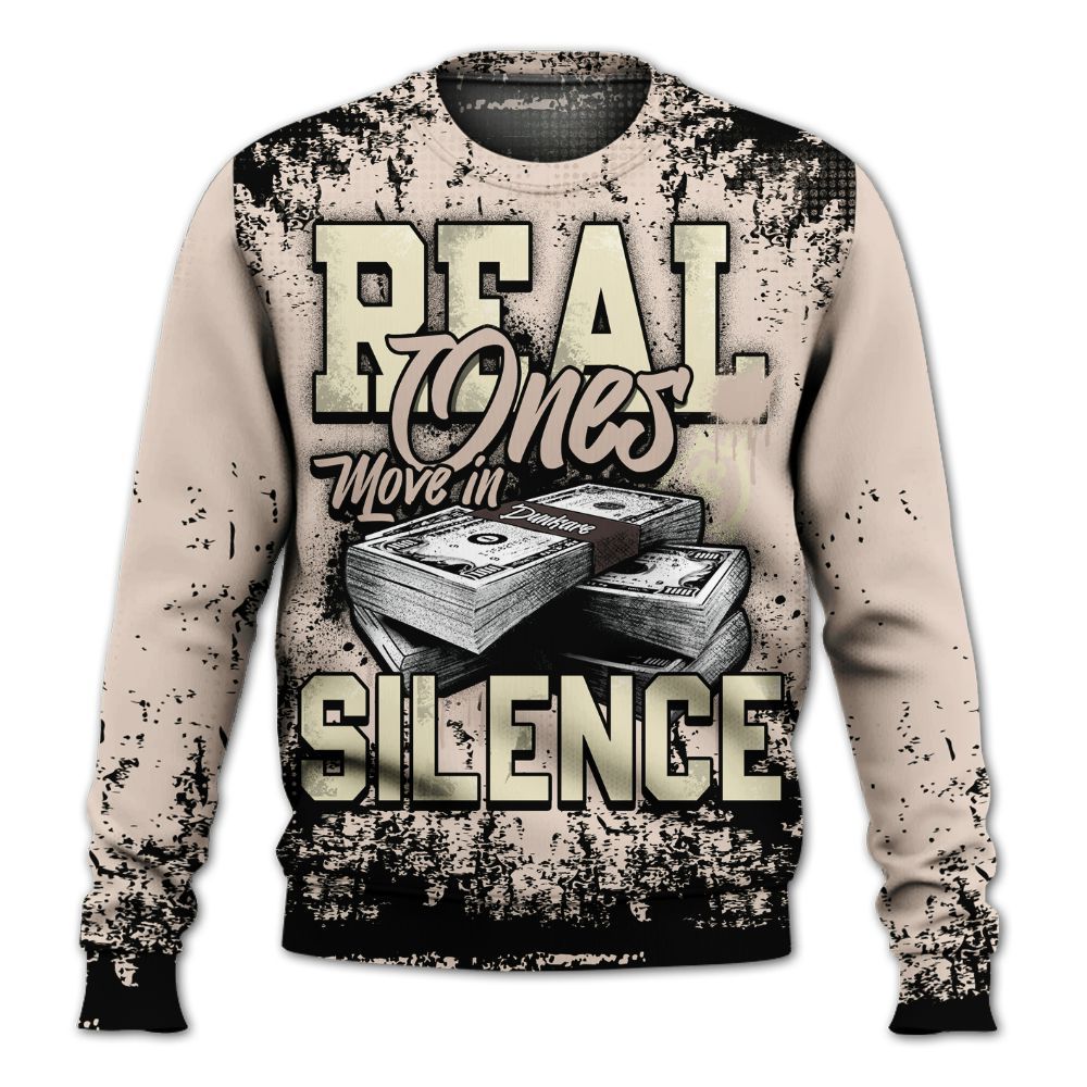Sweatshirt To Match A Ma Maniere X Fossil Stone 4s - Move In Silence Money Street Retro All Over Print