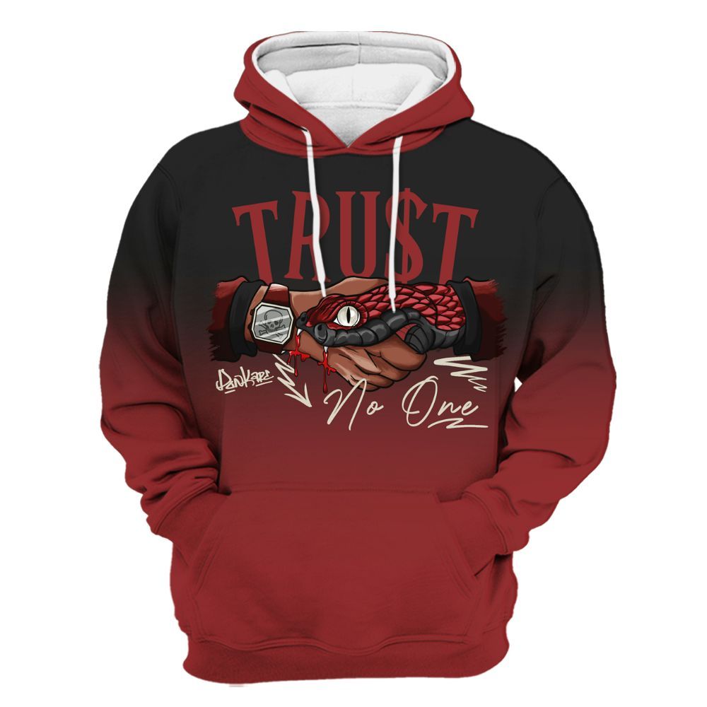 Hoodie To Match High 85 Bred 1s - Snake Trust No One Drip All Over Print