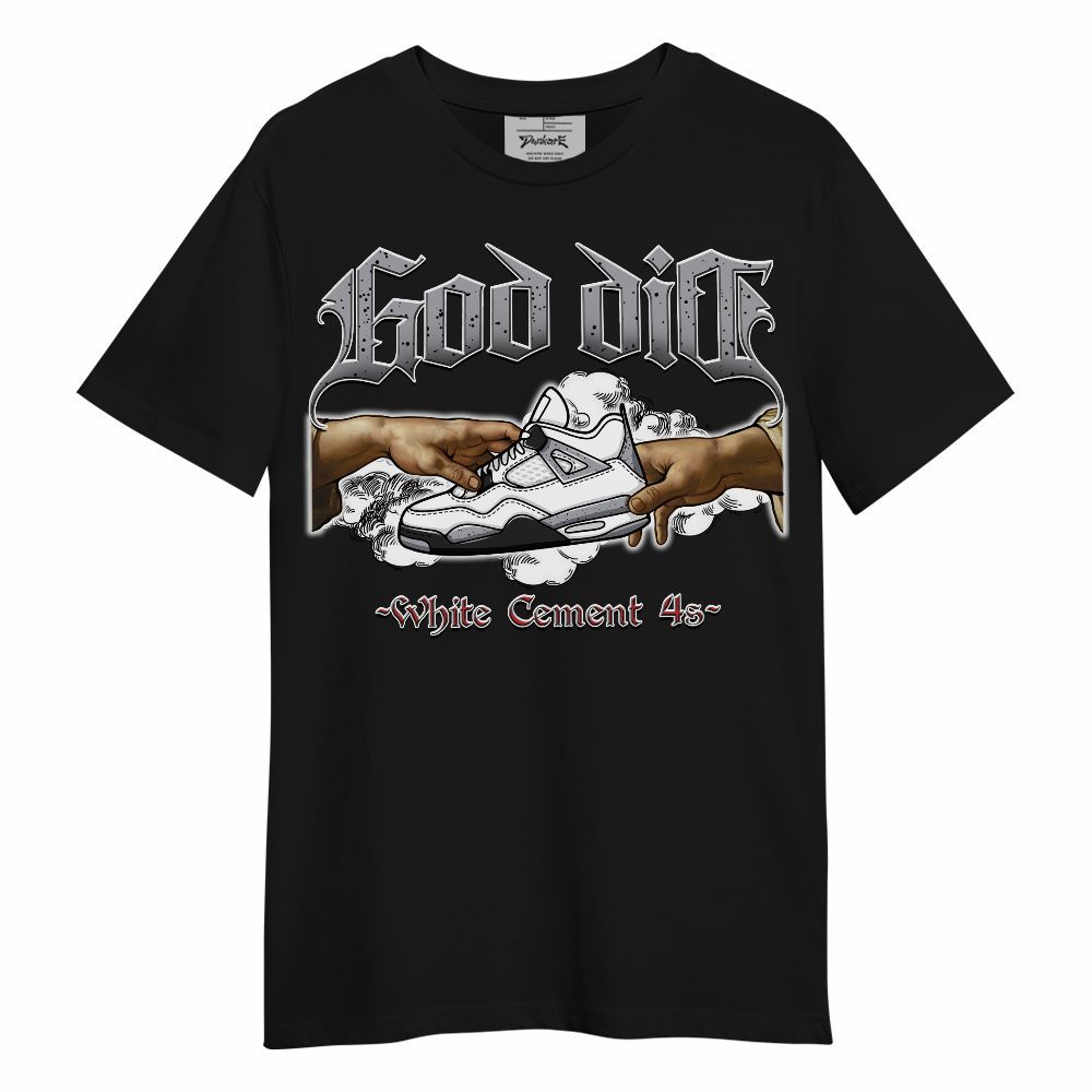 Shirt To Match White Cement 4s - God Did Sneaker Graphic