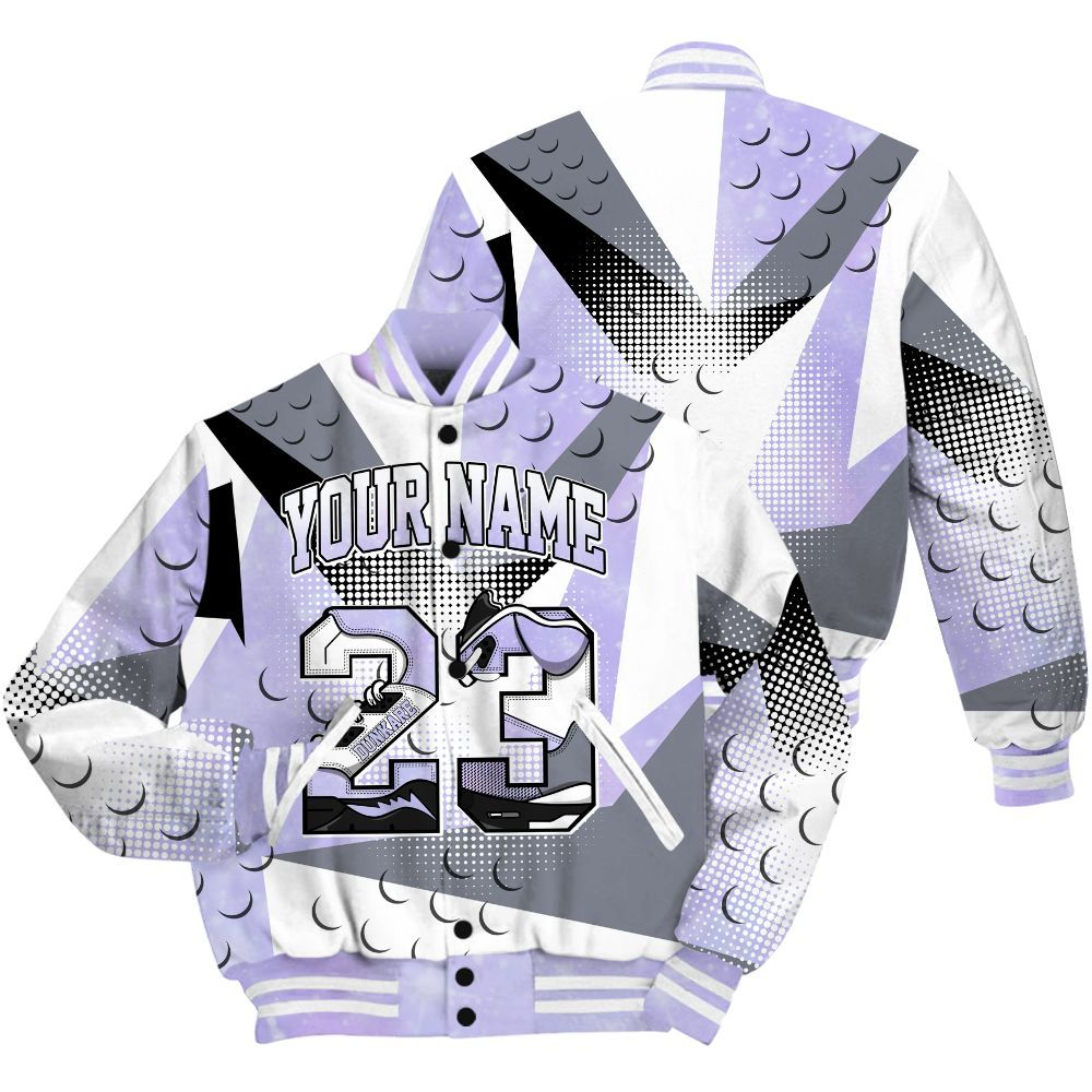 Varsity Jacket To Match Zen Master 4s Shirt, Poly Custom Name Number 23 5s All Over Print