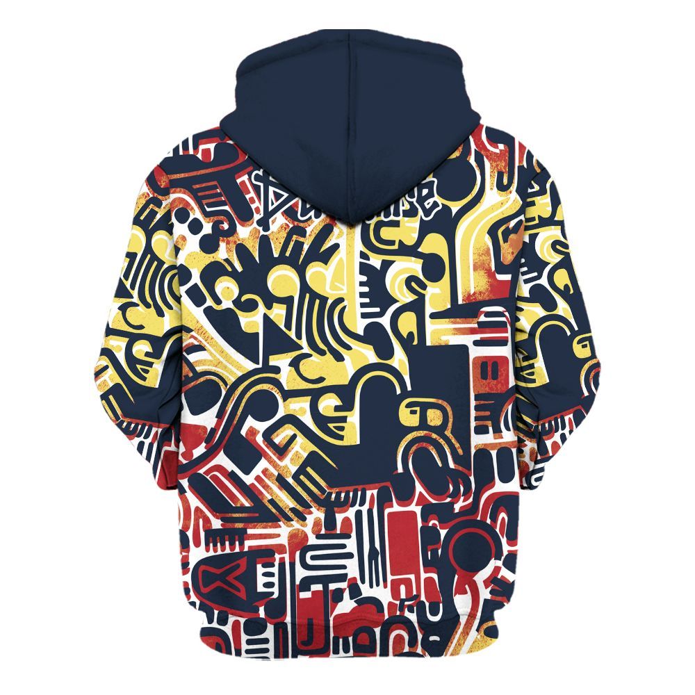 Hoodie To Match Dunk Low COJP What The 2024 - Humble Hustle Doodle Retro All Over Print