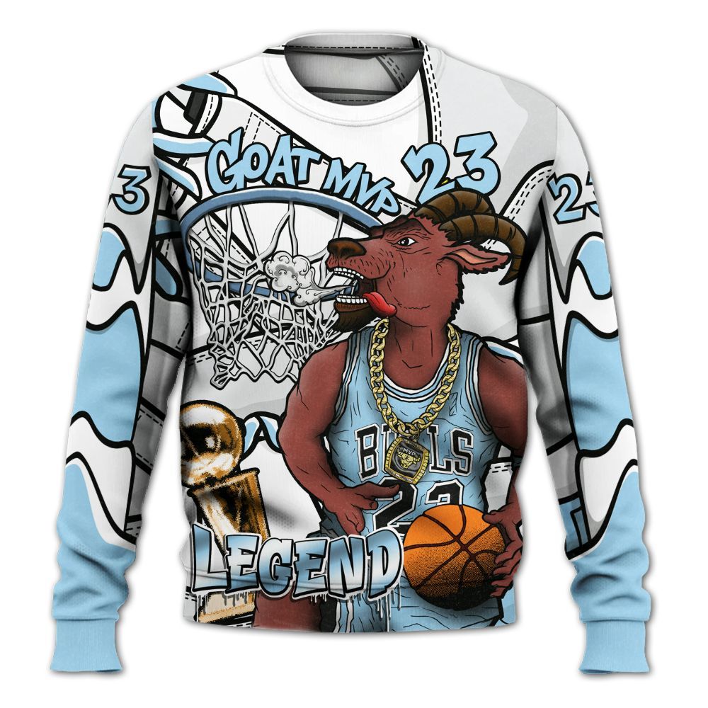 Sweatshirt To Match Legend Blue 11s - 23 Goat JD All Over Print