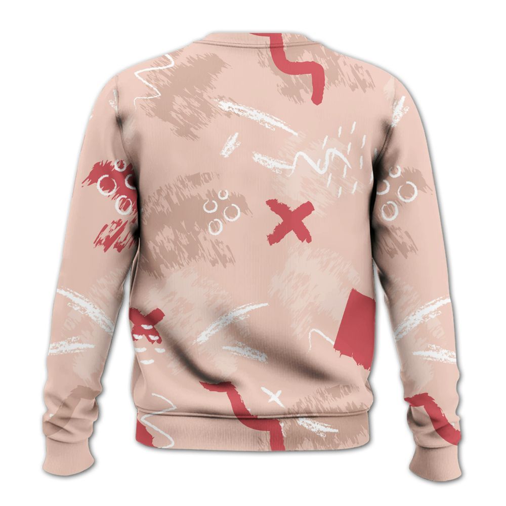 Sweatshirt To Match Washed Coral 2s Shirt, Hustle Grind Pray Retro All Over Print